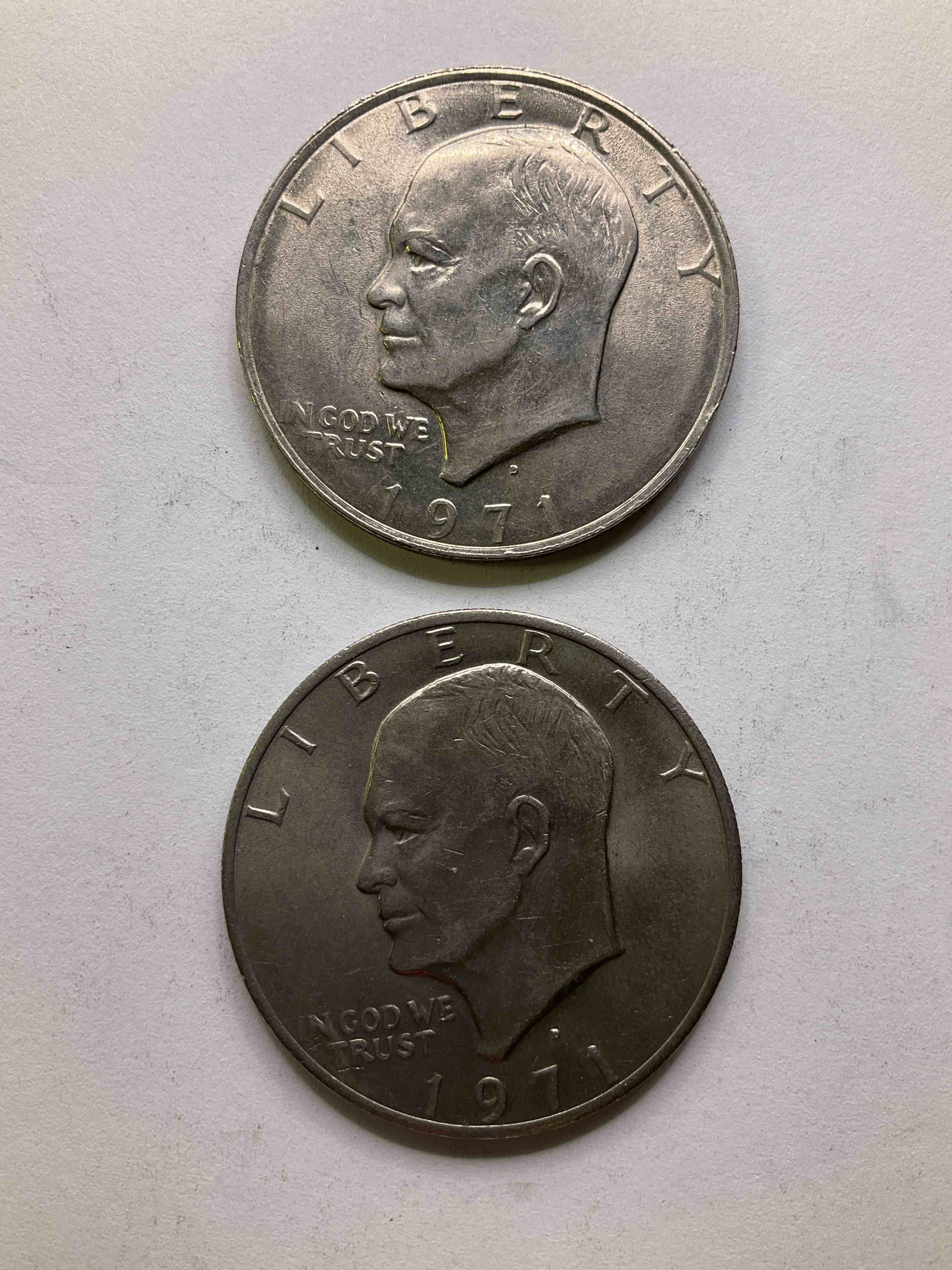 Eisenhower Dollar Coins! These Striking, Large U.S. Coins Were Minted From 1971-1978. Here Are Gorgeous Of Examples Of "Ike" Dollars, 1971 Mint, The Inaugural Year Of Minting These Coins! "Ikes" Have Become Immensely Popular With Collectors & Some Of These Coins Have Great Toning!