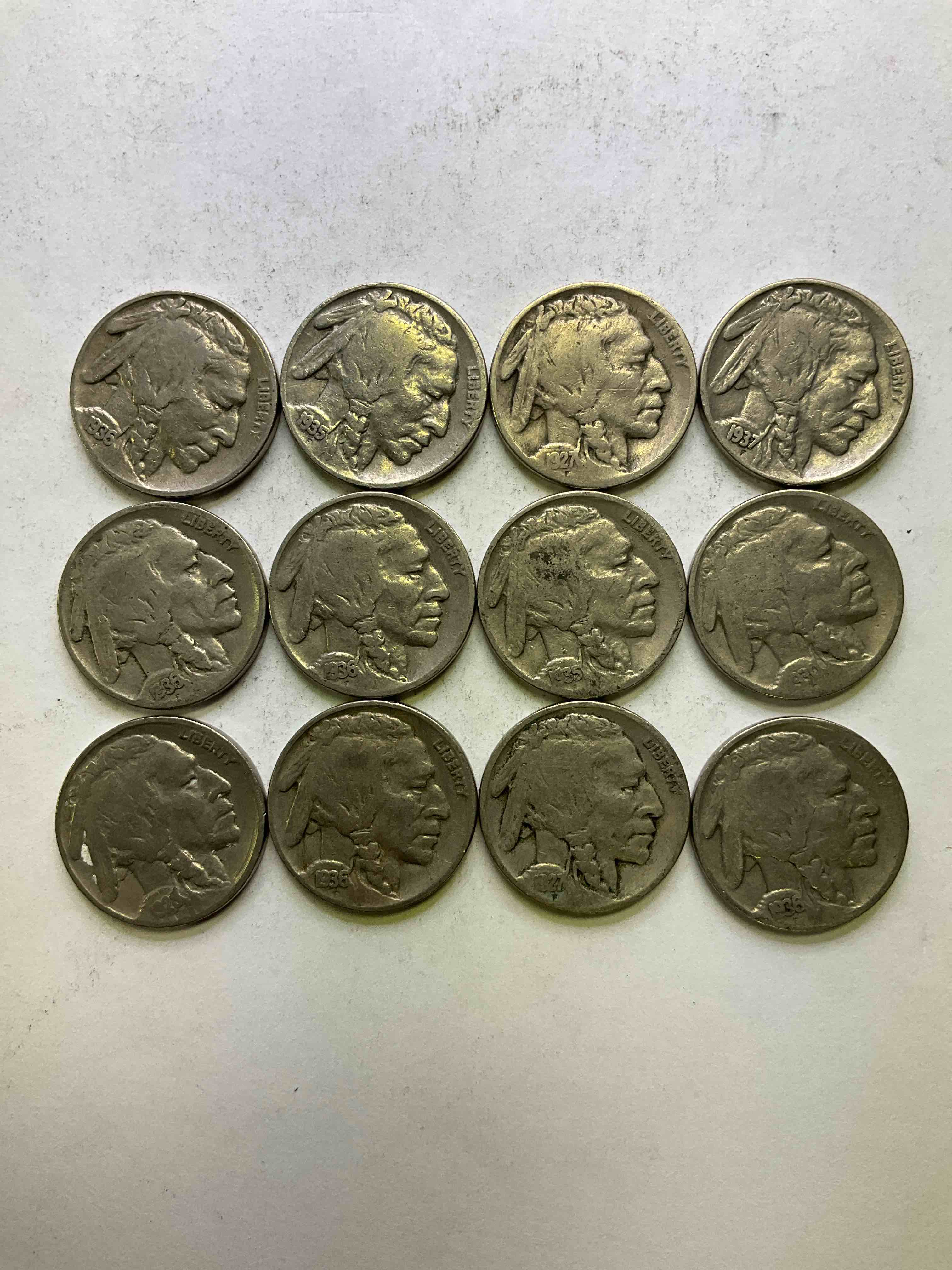 Historic Buffalo Nickels! Indian Head Buffalo Nickels Were Minted From 1913 To 1938 & Have Become A Favorite For Coin Collectors Around The World! Own Pieces Of American History With These Cools Indian Head Buffalo Nickels In Circulated Condition, Most With Visible Dates Which Is Very Rare For Buffalo Nickels!