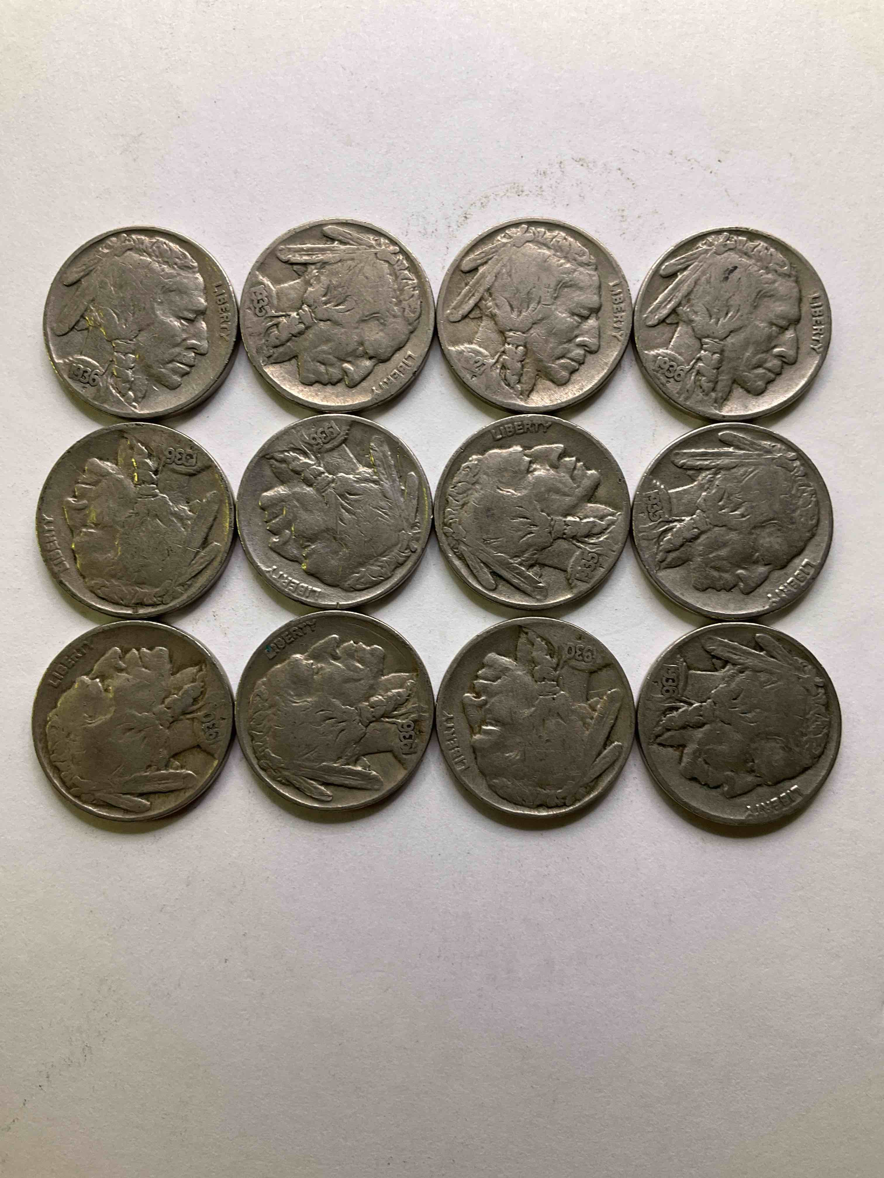 Historic Buffalo Nickels! Indian Head Buffalo Nickels Were Minted From 1913 To 1938 & Have Become A Favorite For Coin Collectors Around The World! Own Pieces Of American History With These Cools Indian Head Buffalo Nickels In Circulated • Condition, Most With Visible Dates Which Is Very Rare For Buffalo Nickels!