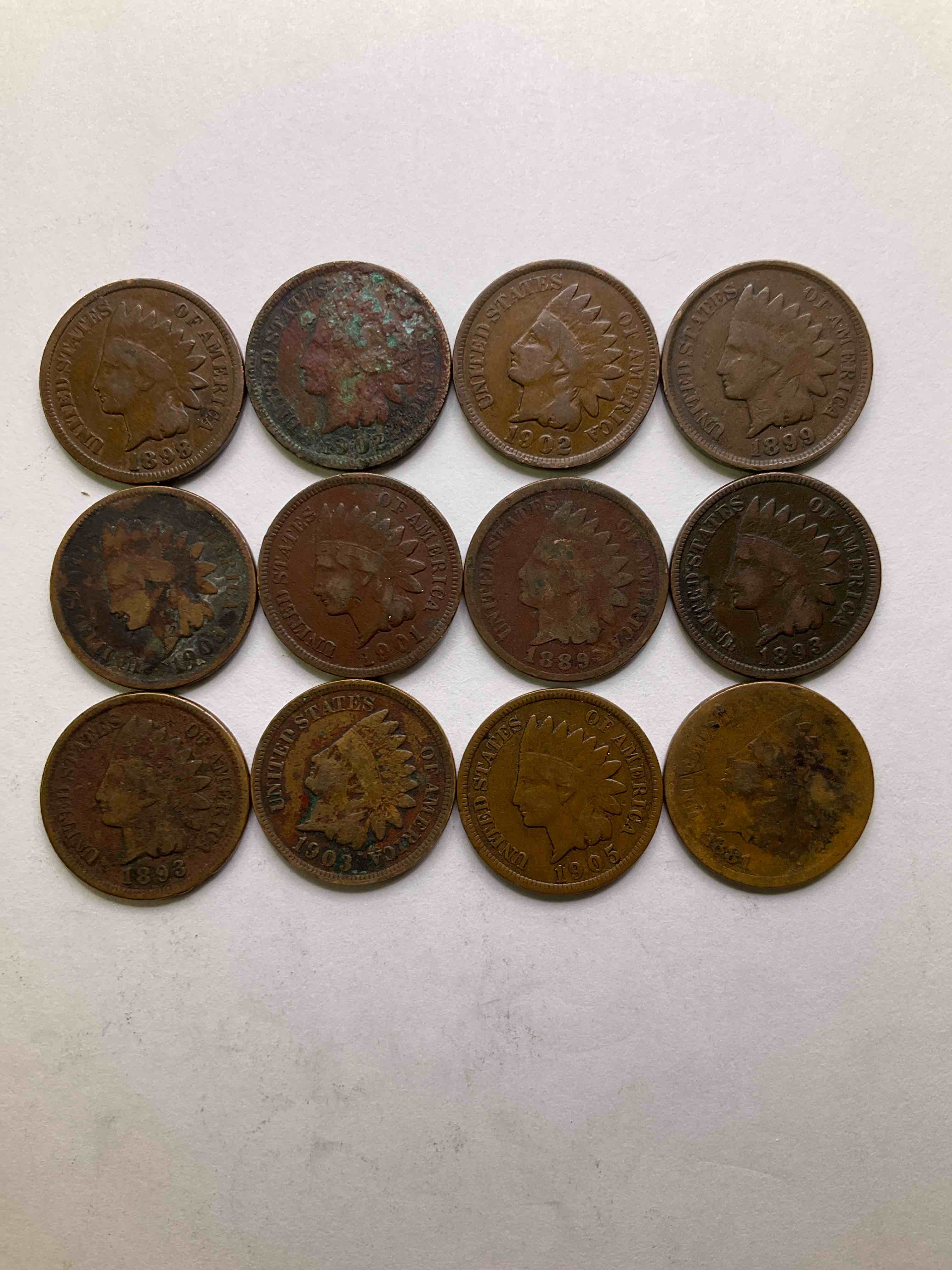 Indian Head Pennies! These Gorgeous U.S. Pennies Were Minted From 1859-1909 & Have Become Serious Collector Items! The "Indian Head" Design Is Actually A Representation Of Lady Liberty Wearing An Indian Headdress. Here Are Beautiful, Well-Kept Examples Representing Many Different Mint Years! Great For Collecting, Investing & Learning History, & Rare With Visible Dates!