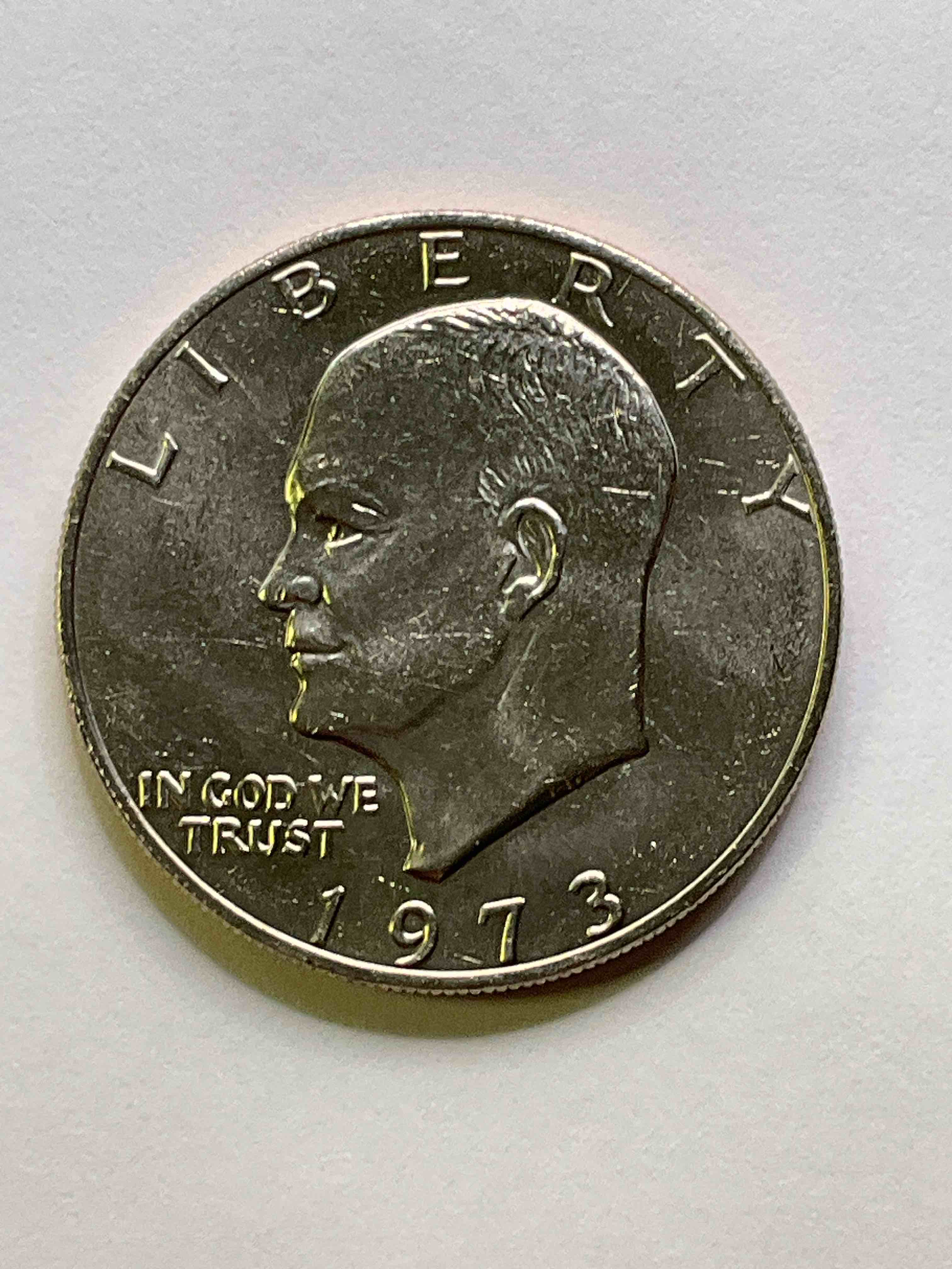 Gorgeous Uncirculated Eisenhower Dollar! 1973, Pristine Uncirculated "Ike" Dollar, These Very Large Dollar Coins Were Minted From 1971-1978 & Are Hugely Popular With Collectors! This Beautiful, Mint Condition 1973 Edition Is Rare & Stunning! An Awesome Investment!