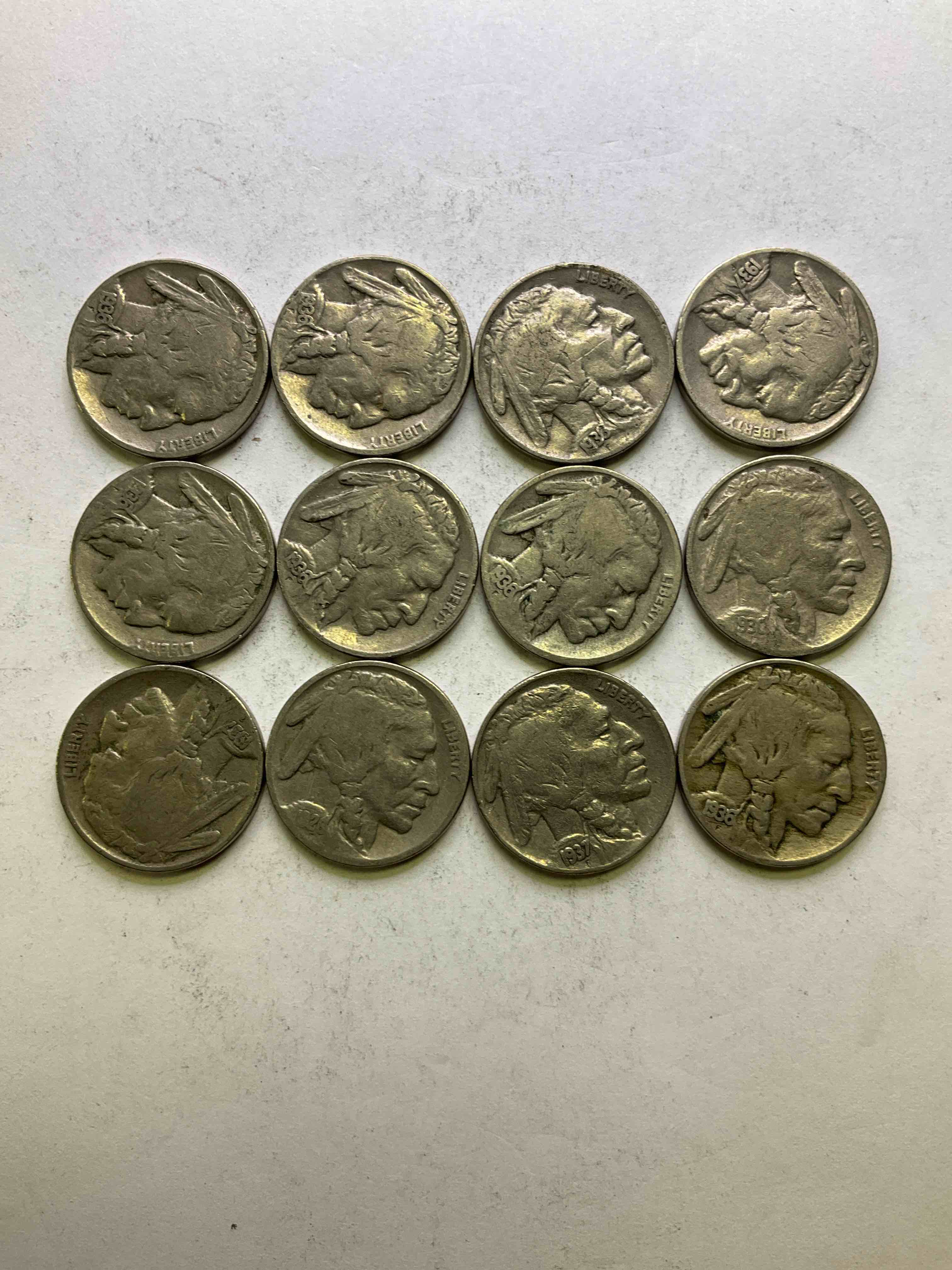 Historic Buffalo Nickels! Indian Head Buffalo Nickels Were Minted From 1913 To 1938 & Have Become A Favorite For Coin Collectors Around The World! Own Pieces Of American History With These Cools Indian Head Buffalo Nickels In Circulated Condition, Most With Visible Dates Which Is Very Rare For Buffalo Nickels!