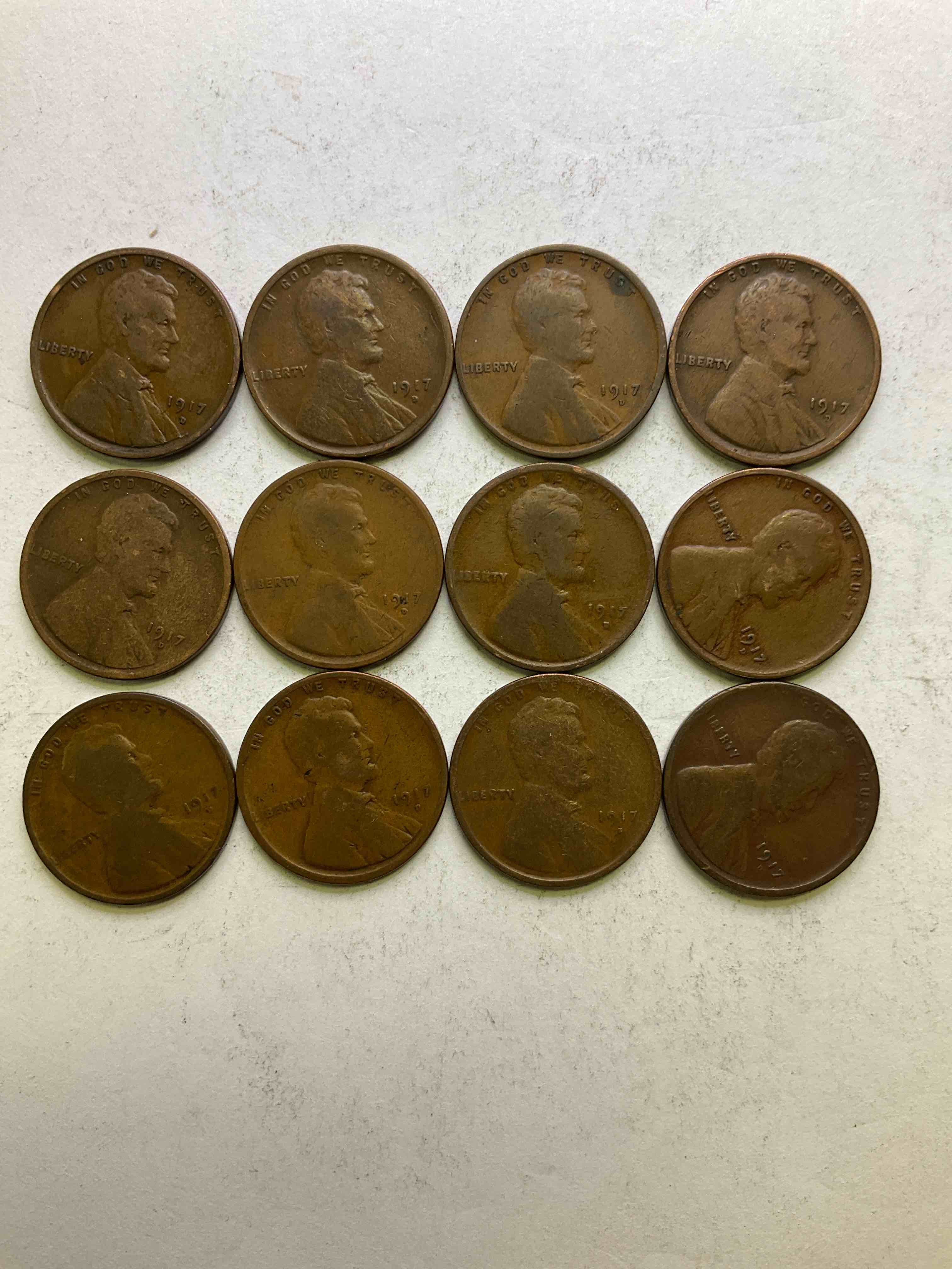 1917 World War I History! Rare 1917 Wheat Pennies In Great Circulated Condition With Visible Dates, Nearly Impossible To Collect & Serious Collector Items! 1917 ls The Year America Entered World War I. Own An Incredible Piece Of History With These 1917 Pennies. Think Of The History These Pennies Have Seen!