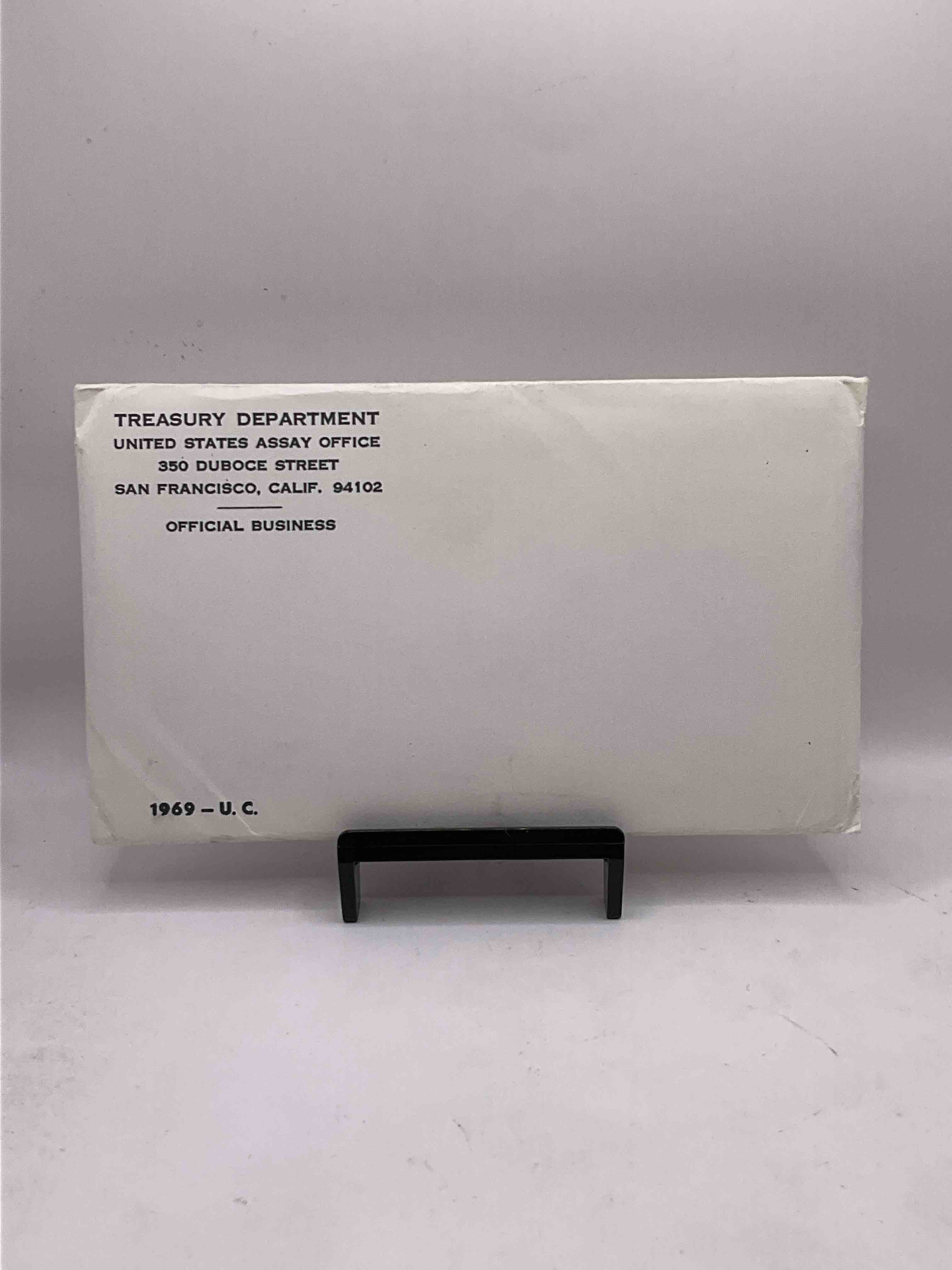 1969 History! Year Of The Moon Landing, Includes Silver! Check Out This 1969 Uncirculated Mint Set Issued From The U.S. Mint, Still In Its Original Envelope From The U.S. Treasury! Set Includes Both Mint Sets For 1969, Philadelphia & Denver! The Included Kennedy Half Dollar Is 40% Silver! Includes Each Coin Minted For That Year & Also An Exclusive Philly & Denver Mint Token. An Awesome Collectable!