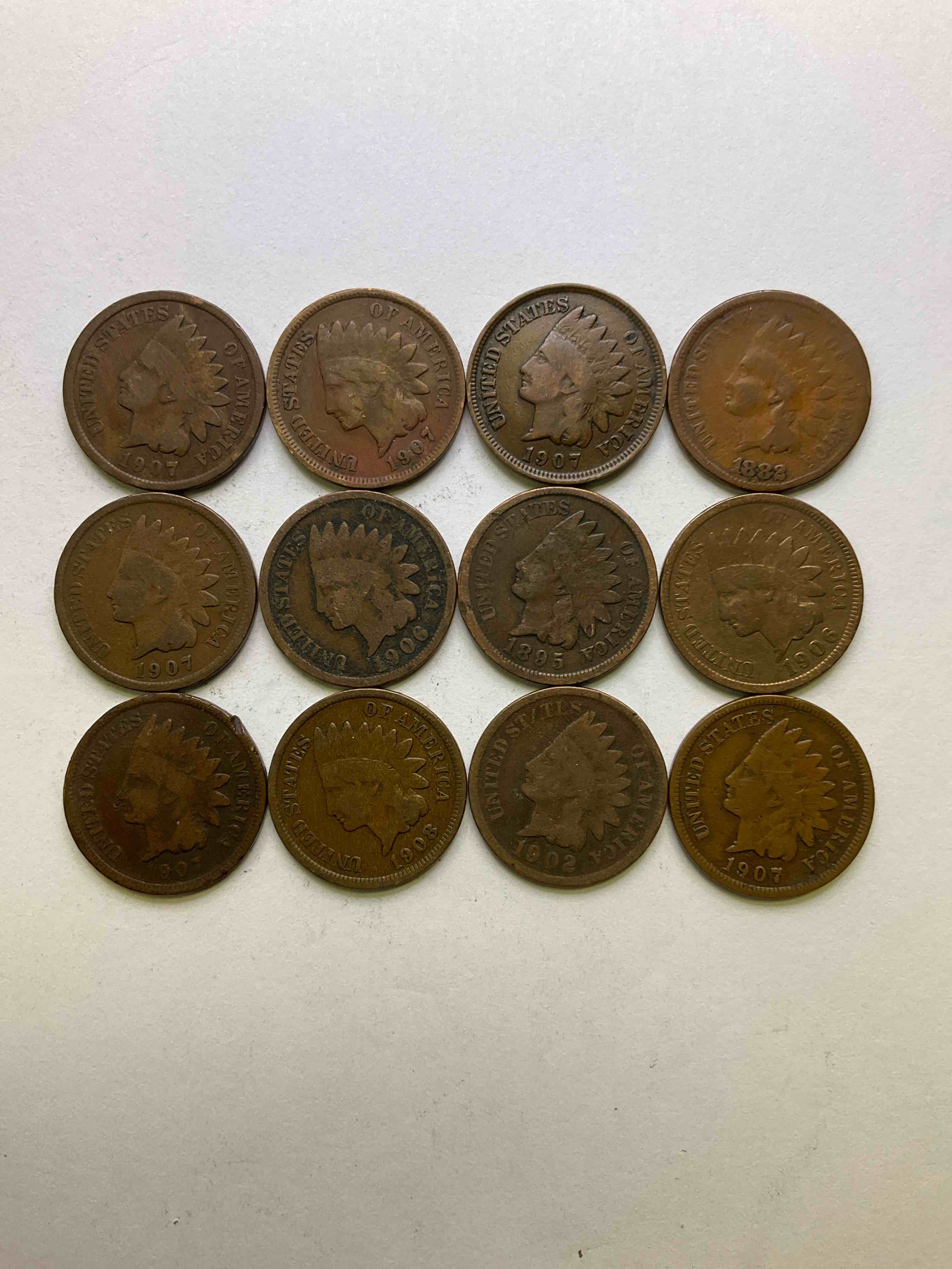 Indian Head Pennies! These Gorgeous U.S. Pennies Were Minted From 1859-1909 & Have Become Serious Collector Items! The "Indian Head" Design Is Actually A Representation Of Lady Liberty Wearing An Indian Headdress. Here Are Beautiful, Well-Kept Examples Representing Many Different Mint Years! Great For Collecting, Investing & Learning History, & Rare With Visible Dates!