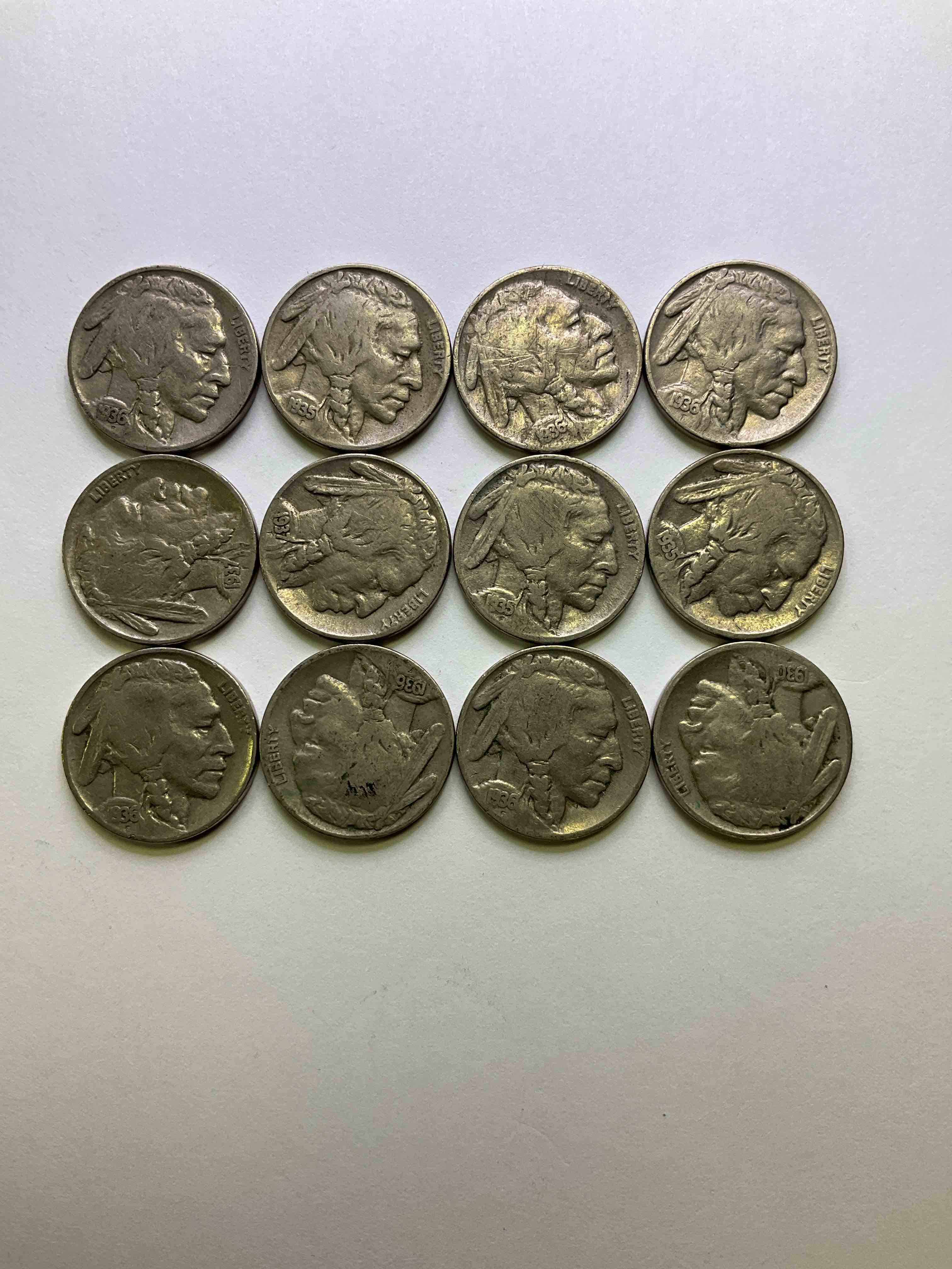 Historic Buffalo Nickels! Indian Head Buffalo Nickels Were Minted From 1913 To 1938 & Have Become A Favorite For Coin Collectors Around The World! Own Pieces Of American History With These Cools Indian Head Buffalo Nickels In Circulated Condition, Most With Visible Dates Which Is Very Rare For Buffalo Nickels!