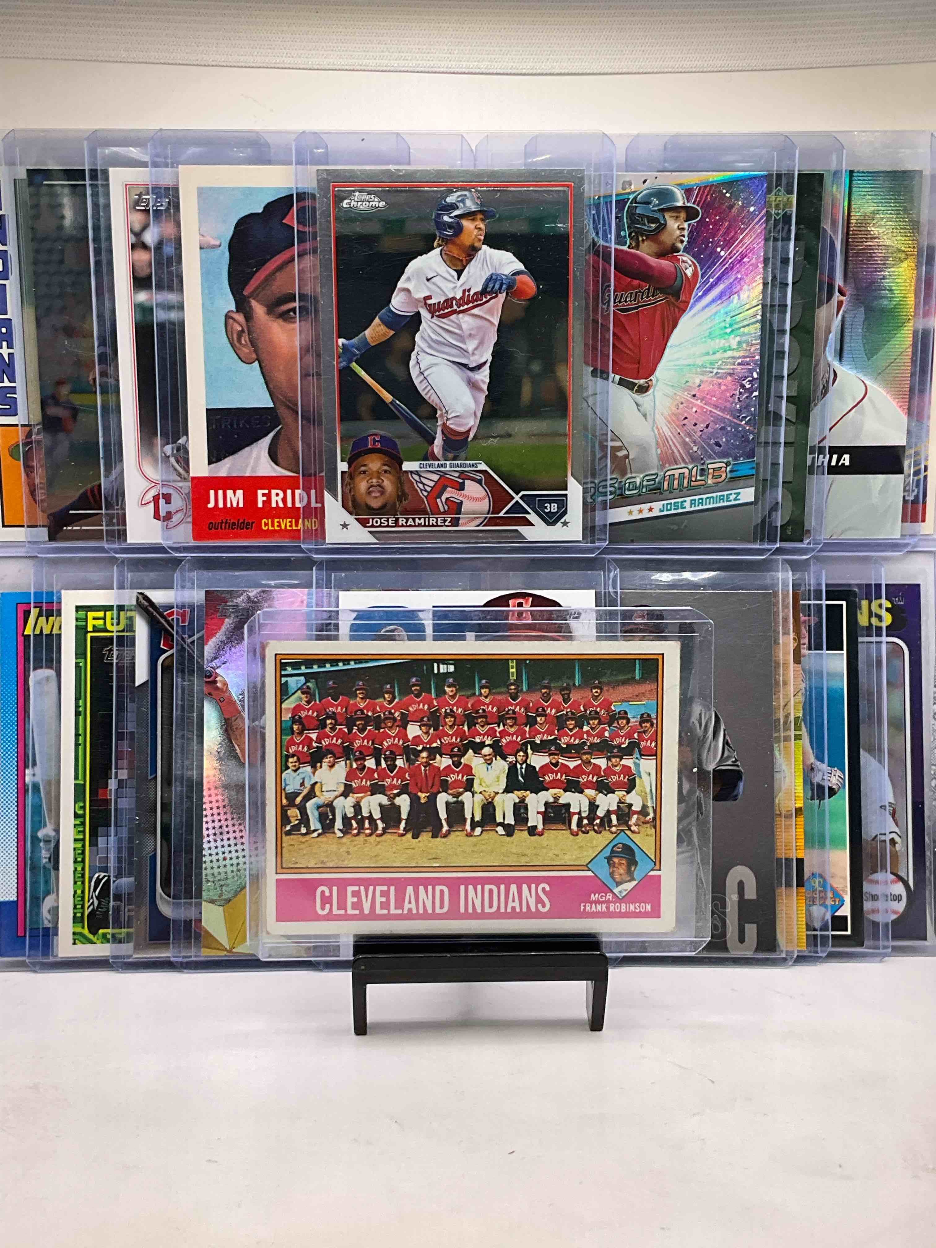 Indians & Guardians! Vintage & New! Jose Ramirez Topps Chrome Card, Stars Of The MLB Card, Titans Card & More! 1970’s Indians Team Card, Rookies, Legends, Stars & More! Crazy!
