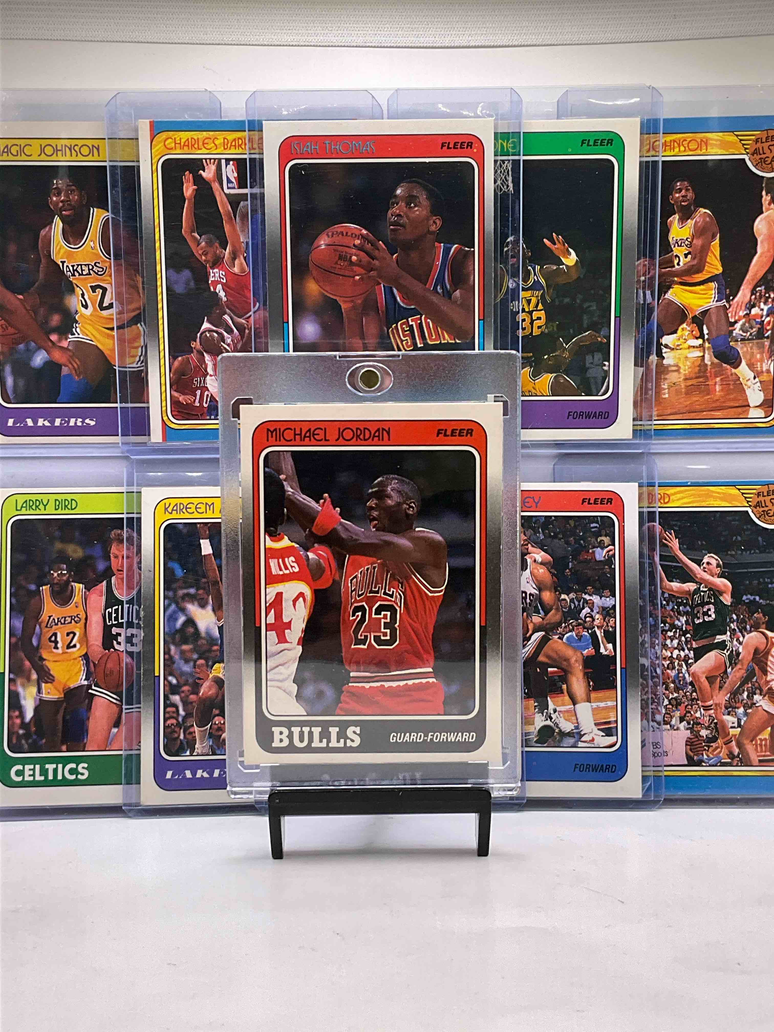 1988 Fleer NBA Mission Impossible! 88' Michael Jordan, Holy Wow! Nearly Impossible To Collect! 1988 Fleer NBA Basketball Cards In Excellent Condition, As Rare As Rare Gets. Includes The Great Players Of The Era, Magic Johnson, Larry Bird, Charles Barkley & The Near Impossible To Collect 1988 Fleer Michael Jordan Card In Excellent Condition! You May Never See These Cards Collected Like This In One Place Again! An Epic Sports Card Memorabilia Investment! 1988 Fleer Basketball Cards Have Dried Up Long Ago, Don't Miss Out On This Unique Chance To Collect The Near Impossible!