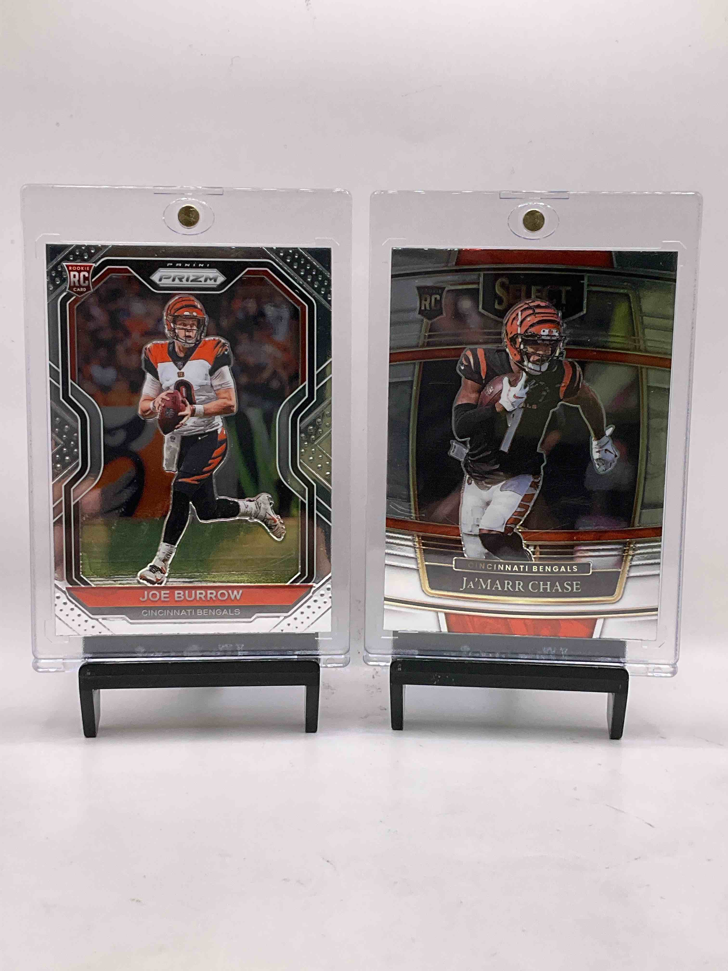 Bengals Bonanza! Joe Burrow Rare Prizm Rookie & Ja’marr Chase Select Rookie! Paired With 50 Other Bengals… Insane 50 Card Lot! Bengals Stars, Burrow, Chase, Brown, Higgins, Hendrickson, Munoz, Mims & More! Crazy Cincy Special!