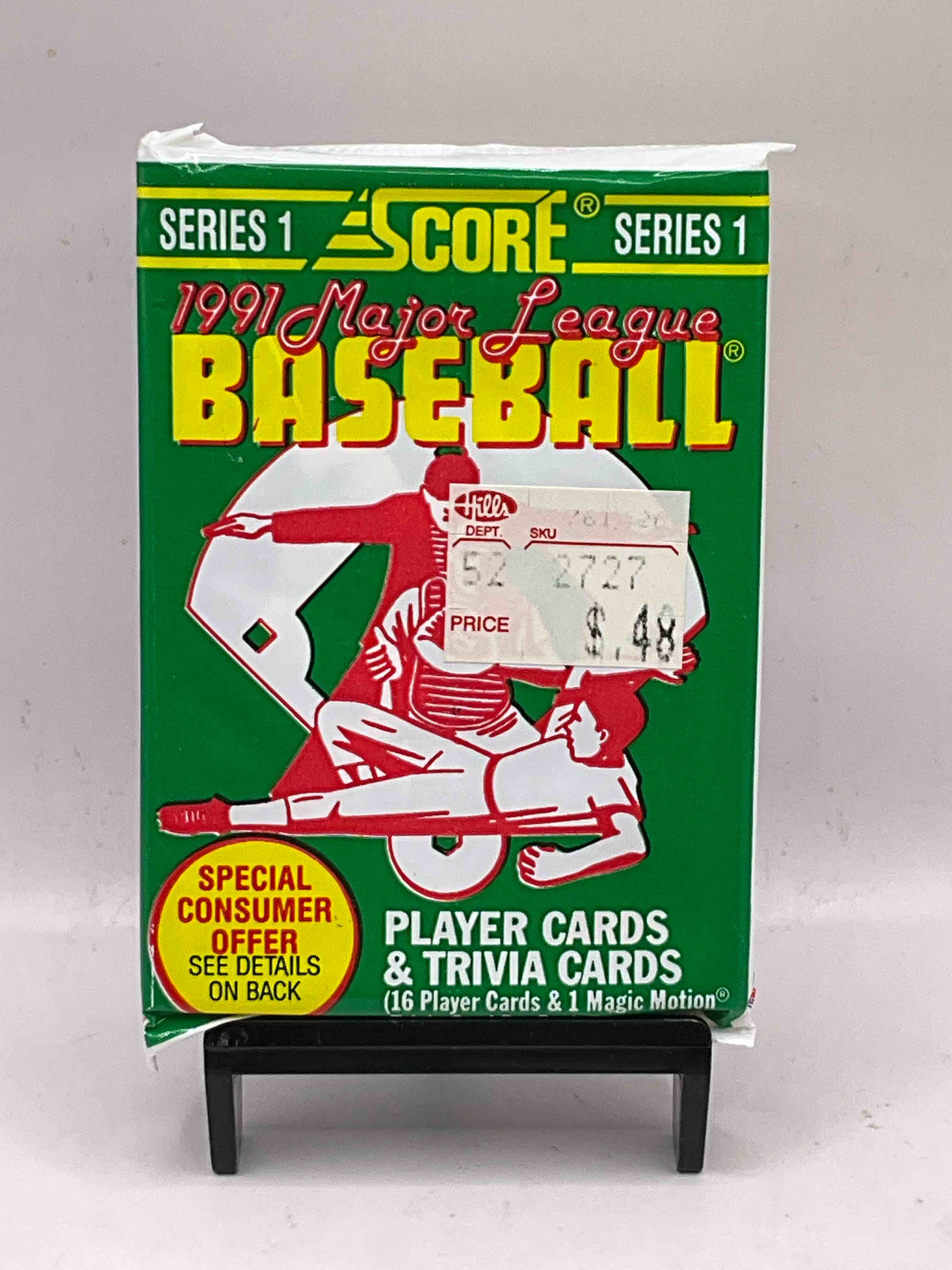 Ken Griffey Jr!? Frank Thomas!? Baseball Insanity! 1991 Score Baseball Series I Unopened Packs, Direct From Box! 16 Premium Baseball Cards In Each Pack! Search For Griffey Jr, Nolan Ryan, Frank Thomas & So Much More! Search For 1980’s Stars & Hall Of Famers!