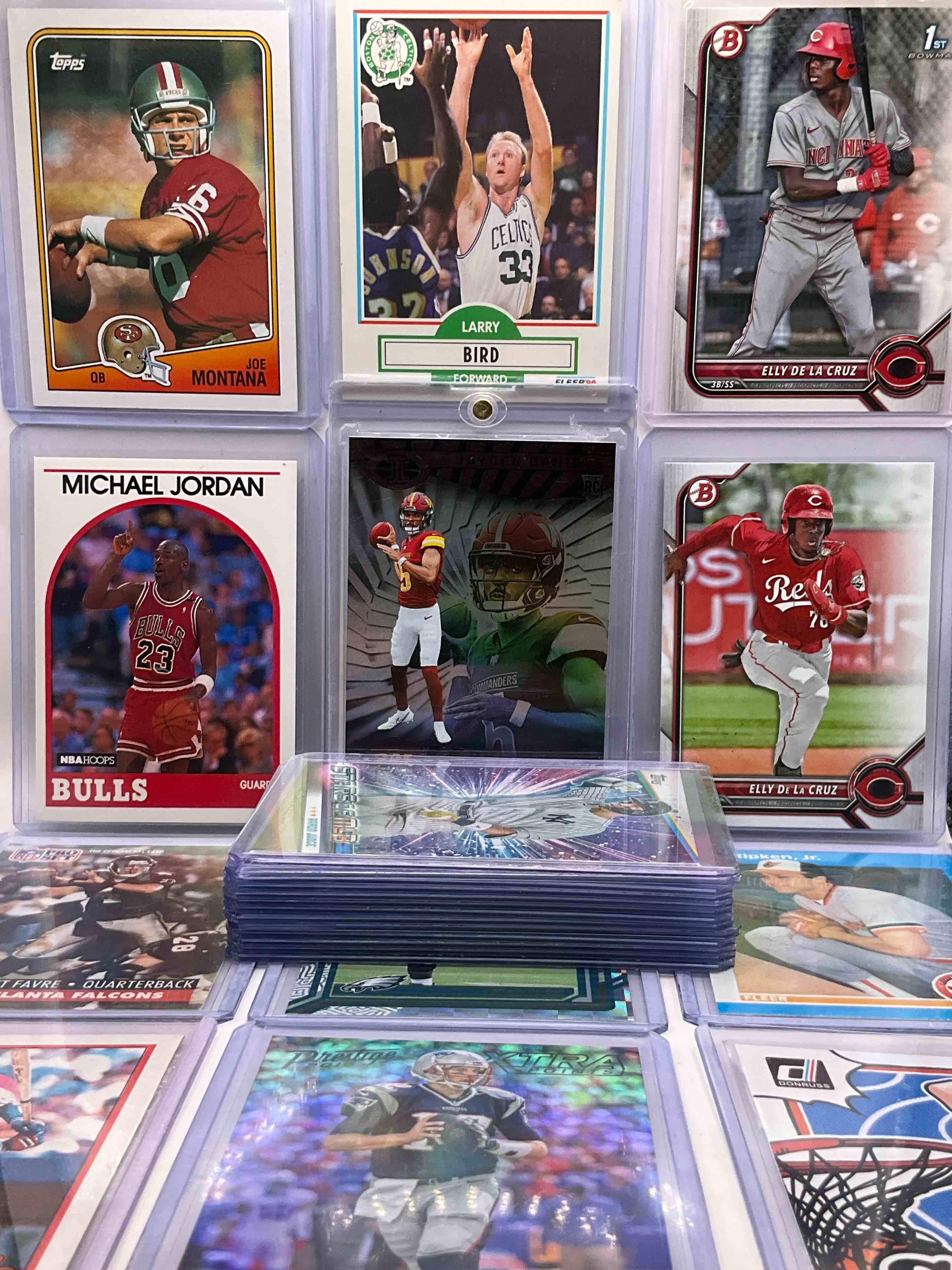 Insane Card Smorgasbord! Jayden Daniels ROOKIE, Joe Montana & More! Including “Stars Of The Playoffs” NBA Cards! Anthony Edwards, Steph Curry, Tyrese Haliburton, Jalen Brunson, Nikola Jokic & Jayson Tatum! Insane Card Lot… Who Will You Get!