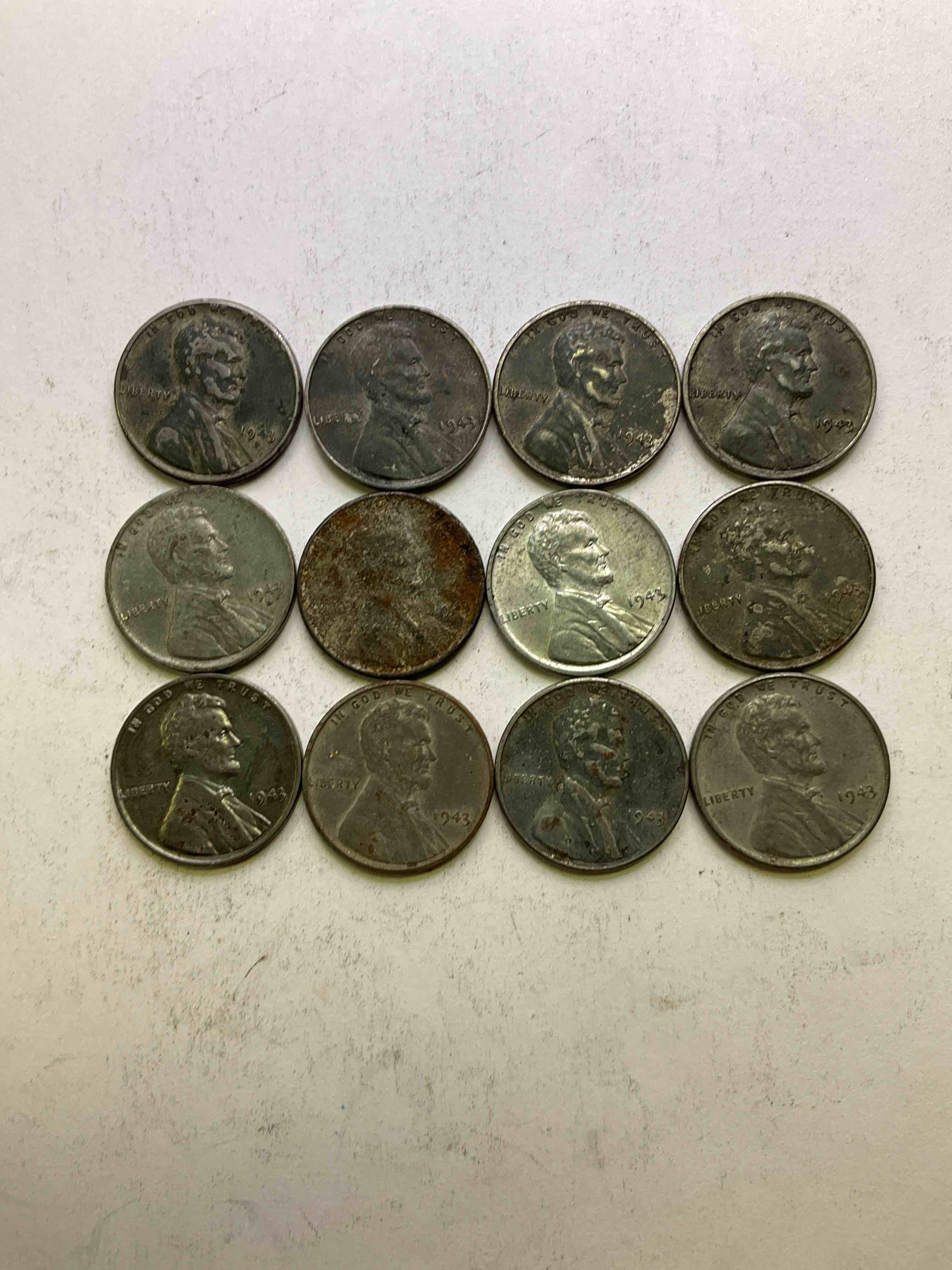 1943 World War I| History! Did You Know That In 1943 Copper Was So Valuable For Making Ammunition That The U.S. Treasury Made Pennies Out Of Steel?! 1943 STEEL Pennies Have Become Valuable, Rare Collector Items! Up For Auction Are Rare WWII Steel Pennies Appearing Circulated. Own Pieces Of World War Il History That Are An Awesome Investment!