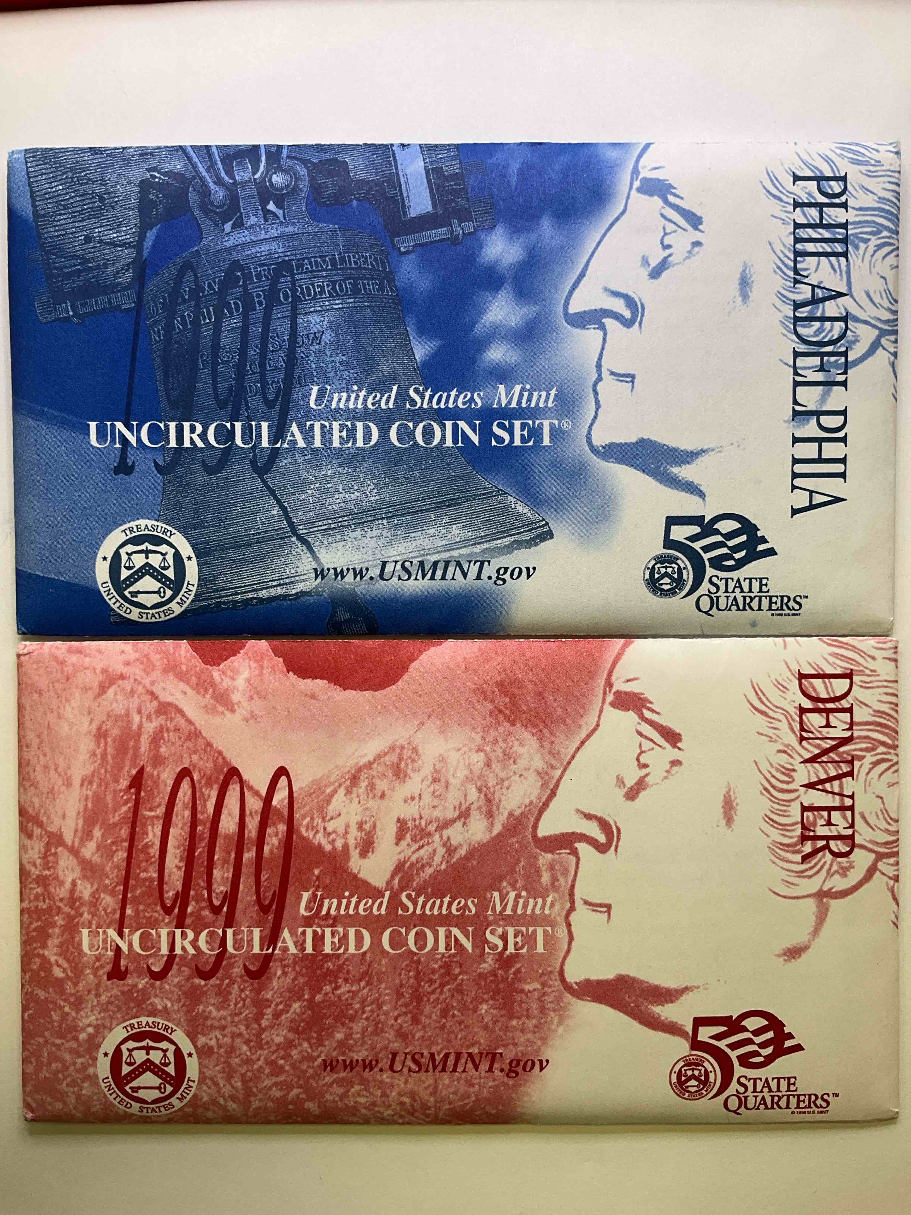 Party Like It's 1999! Awesome 1999 U.S. Uncirculated Mint Set, Direct From The U.S. Treasury & Still In Original Envelopes! Includes 20 Total Coins, All Coins Minted In Philly & Denver That Year, To Include State Quarters! An Awesome Piece Of History & Investment!