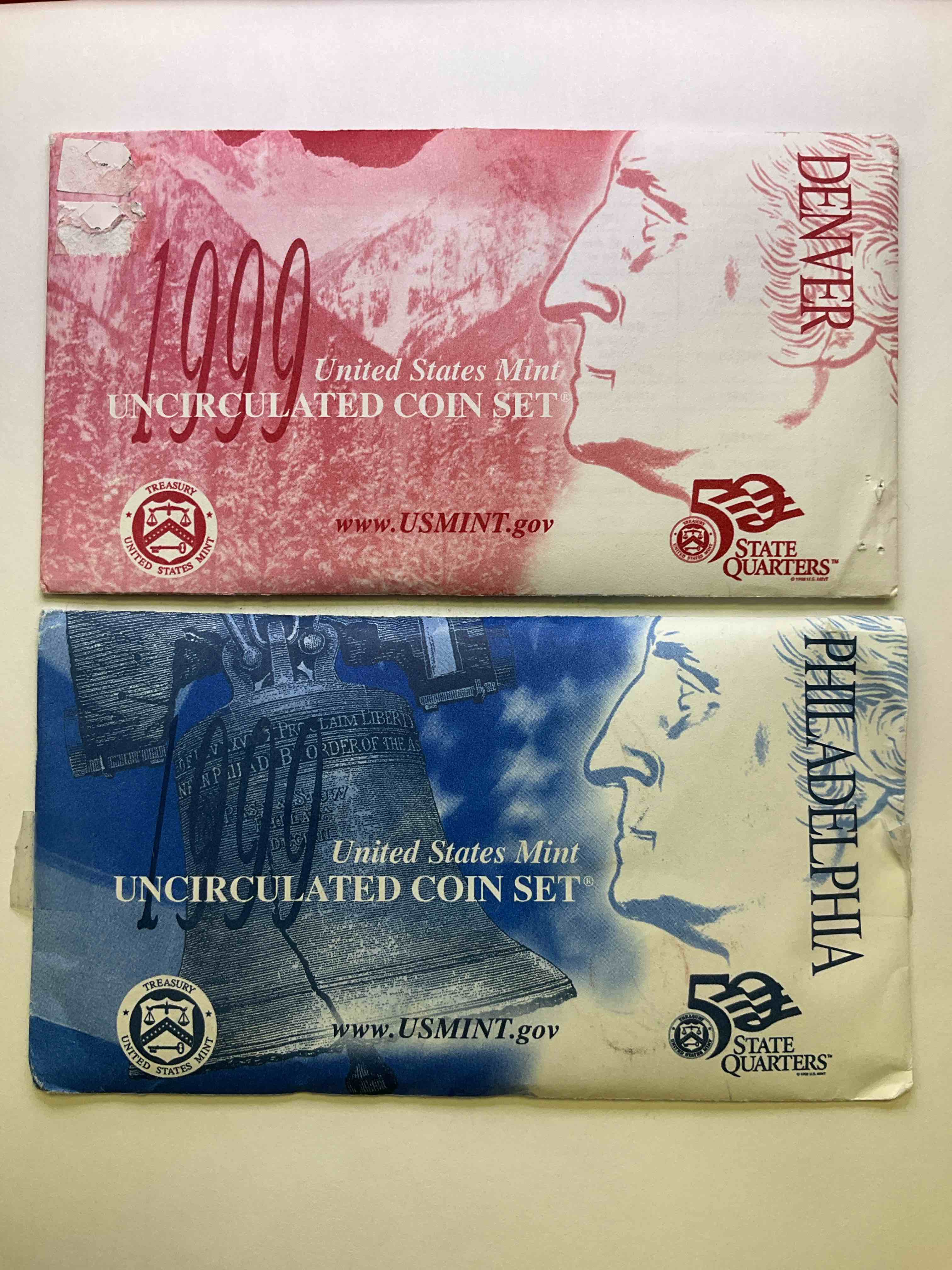 Party Like It's 1999! Awesome 1999 U.S. Uncirculated Mint Set, Direct From The U.S. Treasury & Still In Original Envelopes! Includes 20 Total Coins, All Coins Minted In Philly & Denver That Year, To Include State Quarters! An Awesome Piece Of History & Investment!