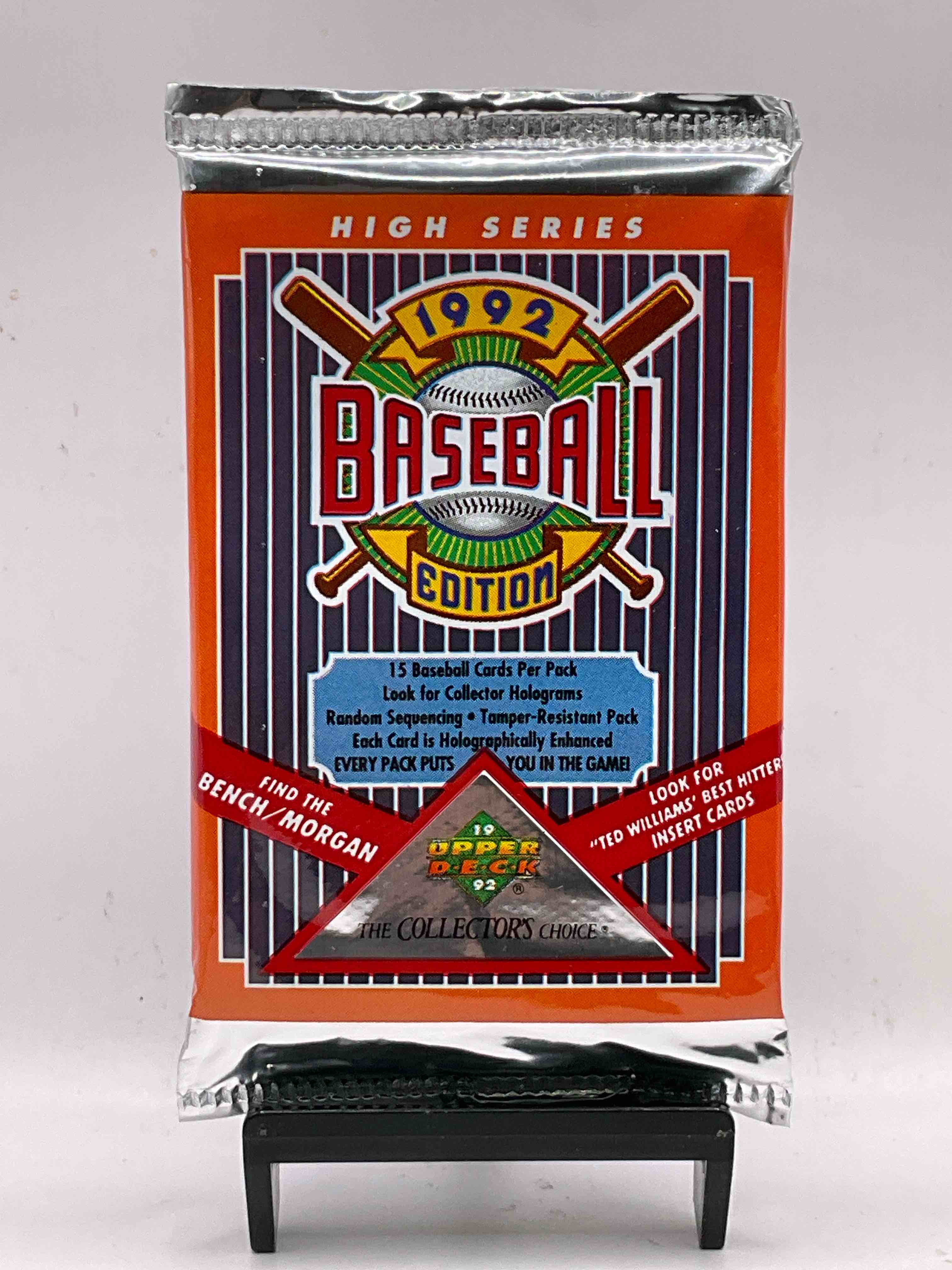 1992 Upper Deck Baseball Sealed Sports & Collectible Card Pack, Direct From Original Sealed Retail Case! Search For Ultra Rare & Valuable Ted Williams & Johnny Bench Signed Insert Cards As Well As Deion Sanders, Ken Griffey Jr., Nolan Ryan & So Much More!