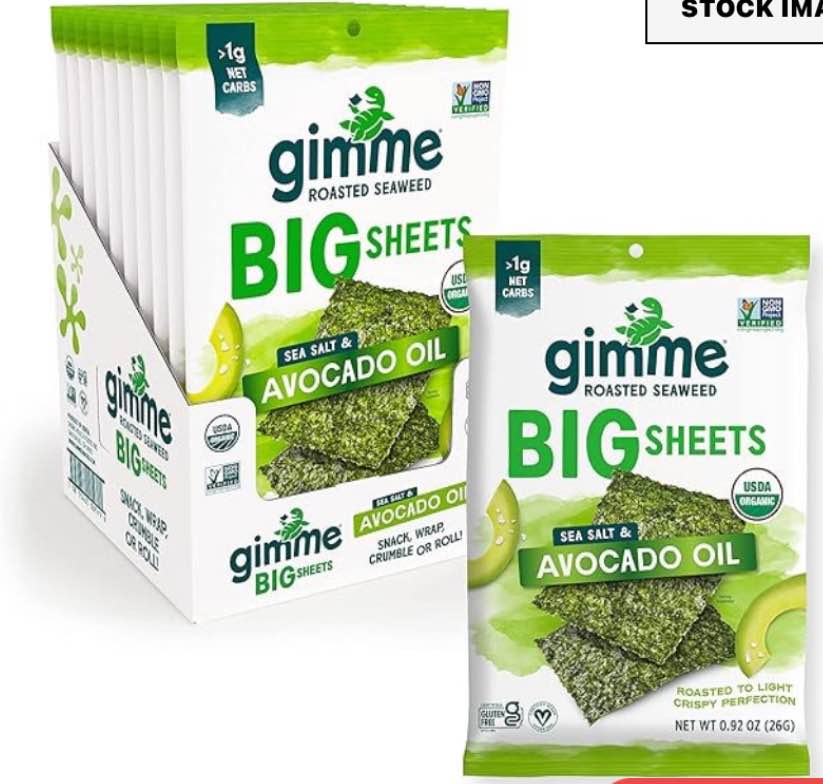 KHLV22000076 0.92 oz Sea Salt & Avocado Oil Roasted Seaweed