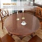 38 Inch Dia Round Clear Furniture Table Protector 1.5mm Thick Clear Plastic Tablecloth Wipeable Water Resistant Tabletop Cover PVC Vinyl Circle Coffee Dining Upgraded Version Tabletop Protective Pad Round 38 inch Round Clear 1.5mm