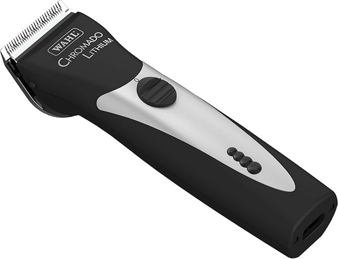 WAHL Professional Animal Chromado Lithium Pet, Dog, Cat & Horse Corded/Cordless Clipper Kit (#41871-0434) - Dog, Cat & Horse Grooming Supplies - Cord/Cordless - Pet Clippers - Black & Silver