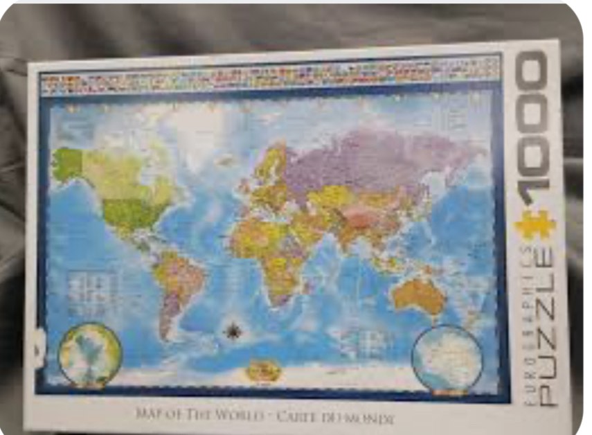  Map of the world carte du Mende EUROGRAPHICS PUZZLE 1000