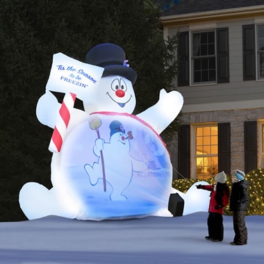 the video projecting 10' frosty the snowman