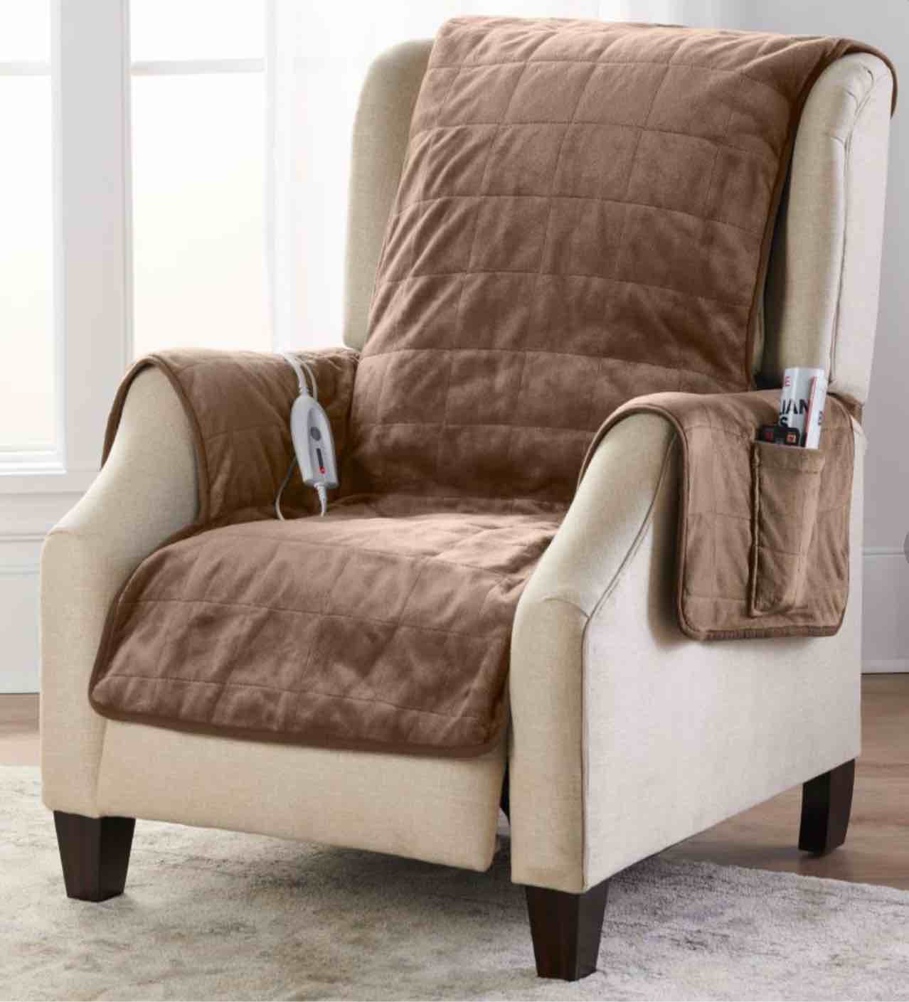 The Heated Microsuede Chair Cover