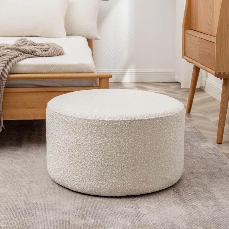 Brichelle 24'' Wide Modern Round Upholstered Ottoman