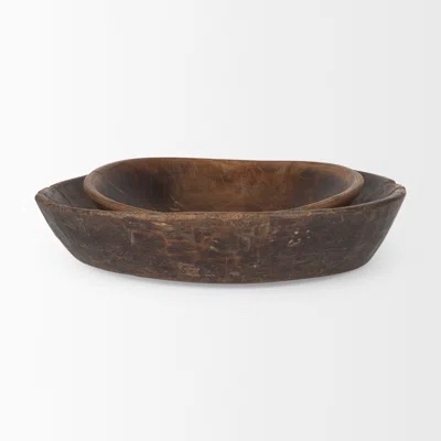 Kamontae Wood Decorative Bowl - Set of 2
