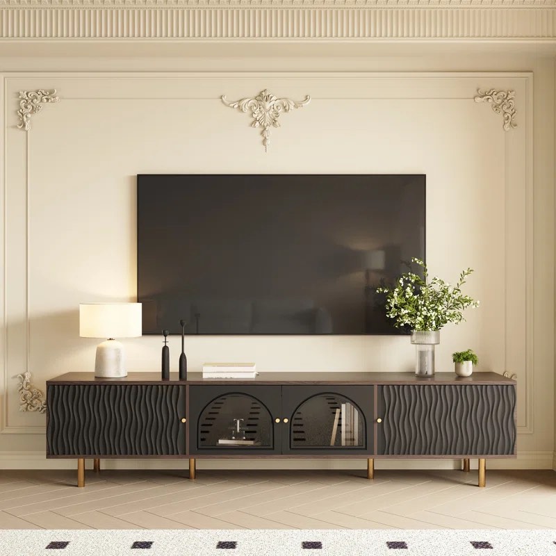 Petrcal 4-Door TV Stand for TVs up to 85"