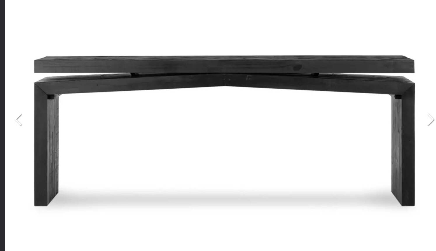 Four Hands Matthes Reclaimed Pine Console Table - Aged Black Pine