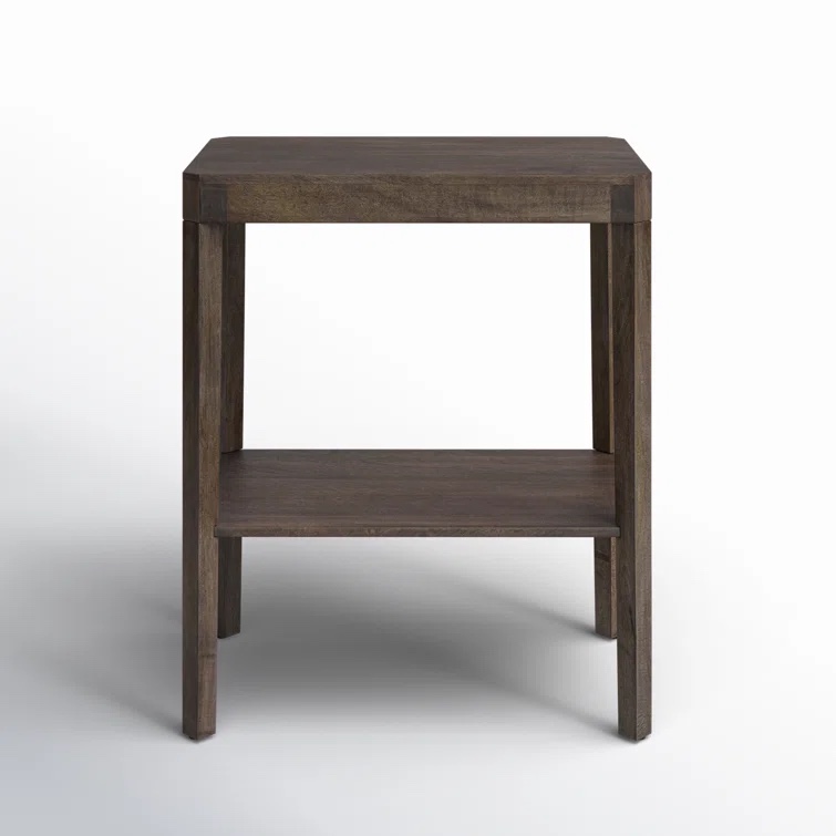 Ardentown Solid Wood Side Table with Storage