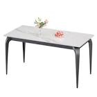 Laytona Rectangular Large Corner of  Sintered Stone Ceramics Dining Table with Metal legs