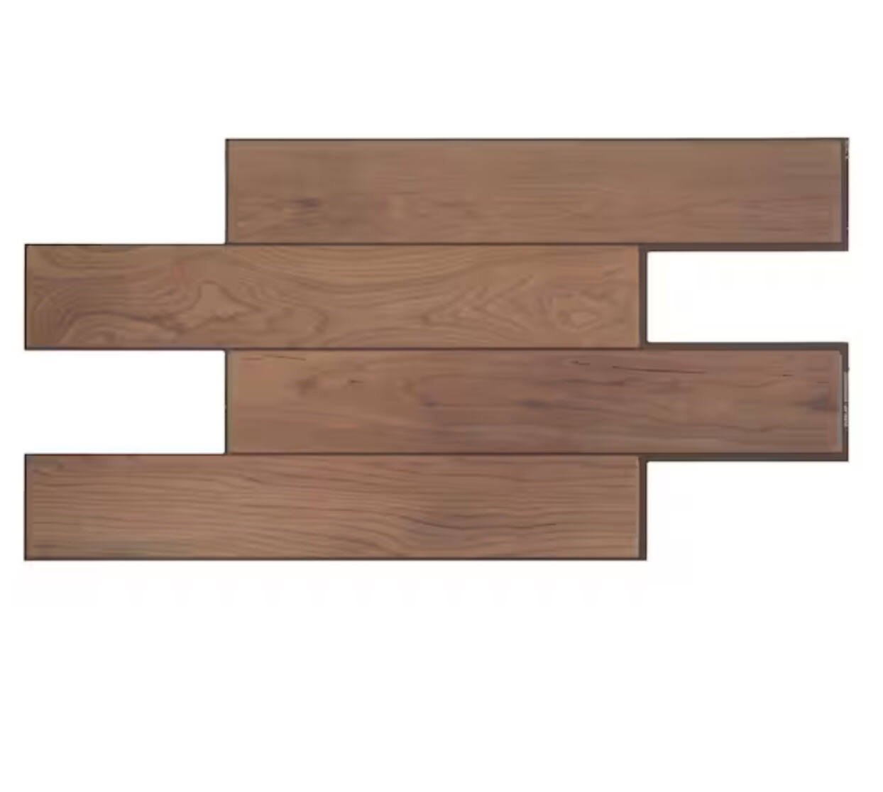 smart tiles Norway Walnut Brown 22.56 in. x 11.58 in. Vinyl Peel and Stick Tile (2.68 sq. ft./ 2-pack)