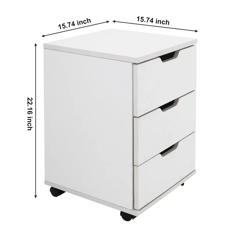 Holmquist 3-Drawer Vertical Filing Cabinet