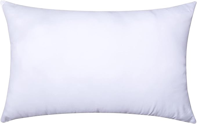 MIULEE Throw Pillow Insert Hypoallergenic Premium Pillow Stuffer Sham Rectangle for Decorative Cushion Bed Couch Sofa 12x18 Inch