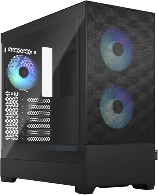 Fractal Design FD-C-POR1A-06 MidTower Pop Air RGB Tempered Glass ATX High-Airflow Computer Case  Black & Clear