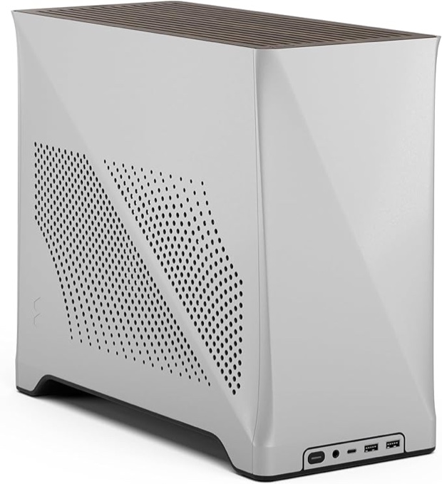 FD-C-ERA2N-01 Era 2 Anodized Aluminum & Steel Mini ITX Compact Small Form Factor PC Case - Silver