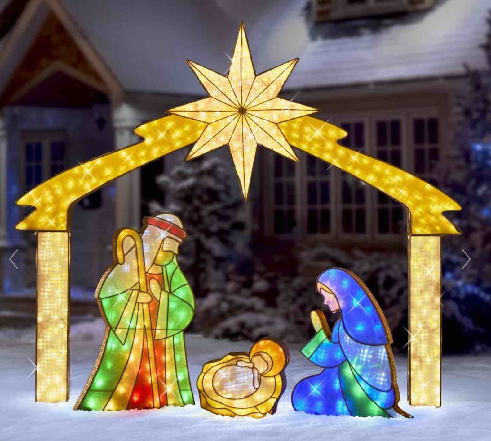 the twinkling stained glass nativity