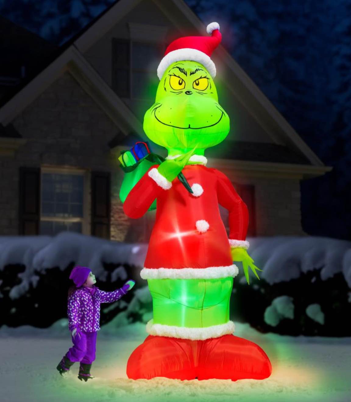 the 16' inflatable grinch lightshow