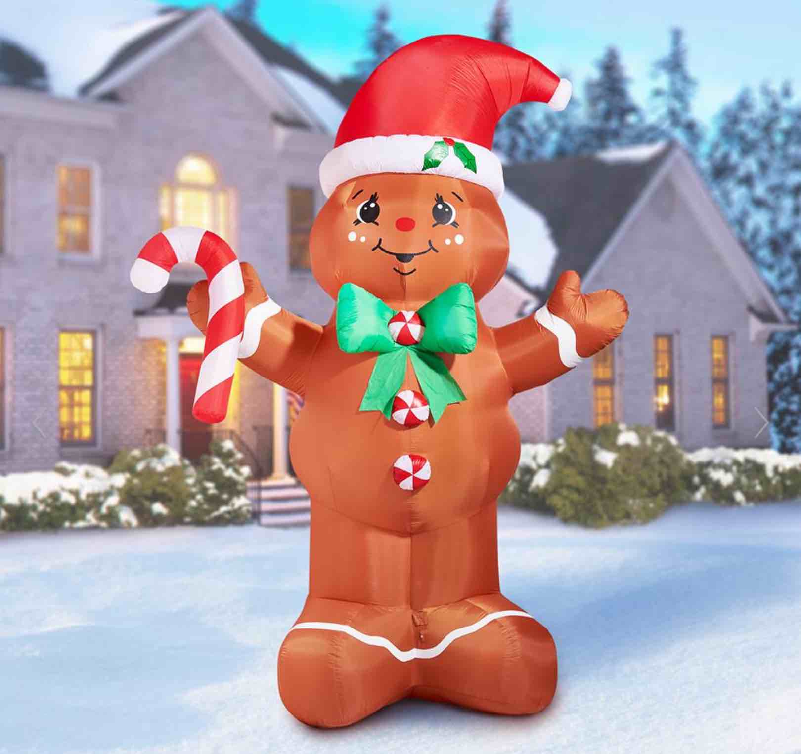 the 12' inflatable lightshow gingerbread man