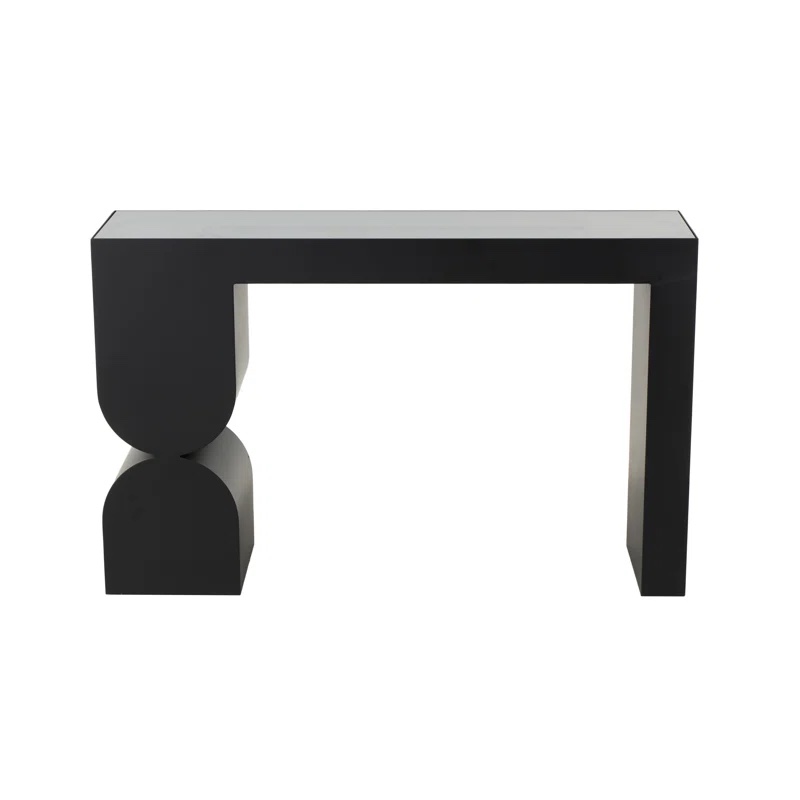 Cole And Grey Geometric Console Table With Stacked Arched Table Leg