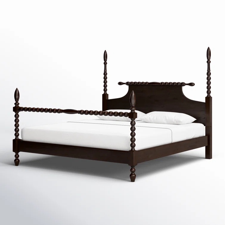 Beckett Solid Wood Low Profile Bed Color: Morocco Brown, Size: Queen