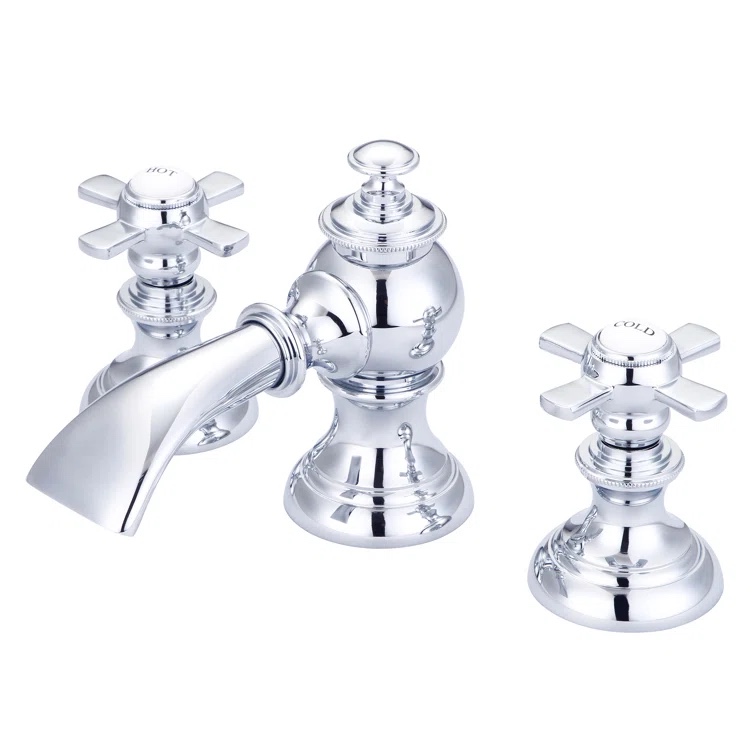 Modern Classic Widespread Bathroom Faucet with Drain Assembly