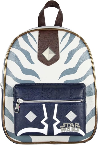 Star Wars Ahsoka Tano Character Pattern Faux Leather Tote Bag Mini Backpack