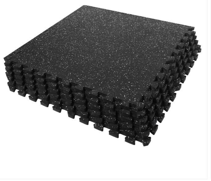 SUPERJARE 0.8 Inch Gym Flooring , 6 Tiles Exercise Equipment Mats 9603BT 24inx24