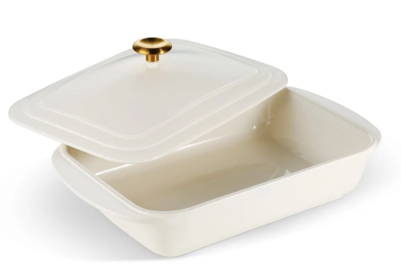 Tramontina Covered Baking Dish- Ceramic- Latte
