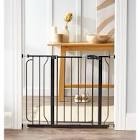 Regalo Easy Step 38.5-Inch Wide Walk Thru Baby Gate, Includes 6-Inch Extension Kit, Pressure Mount Kit, Wall Cups, Black