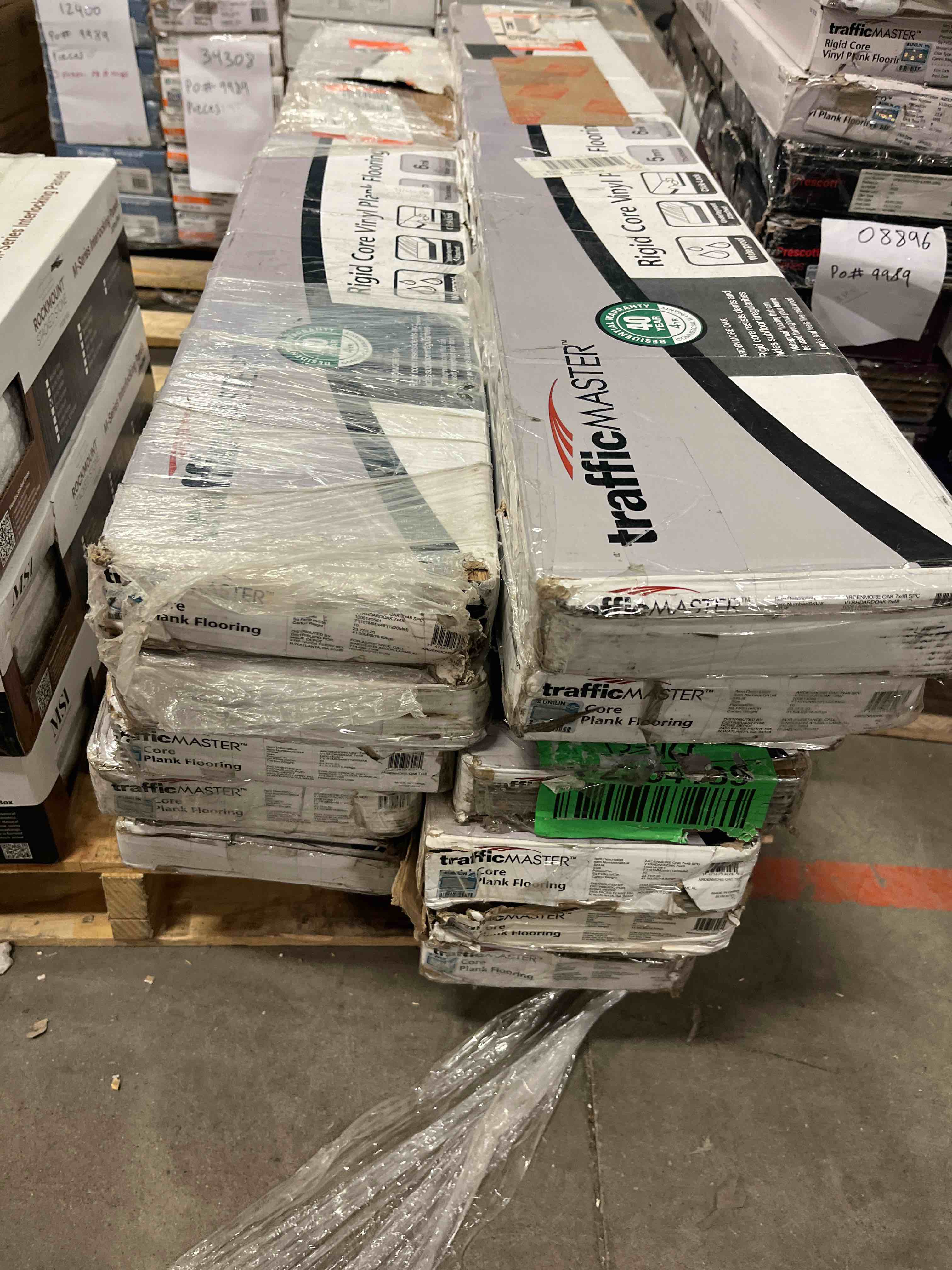 Traffic Master Richie Core Vinyl Plank Flooring Ardemore oak ( 23.77 sq.ft per box ) 15 boxes for pick up 356.55 sq.ft you bid per sq.ft 
