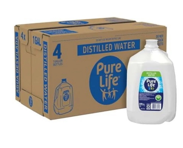 Pure Life Distilled Water 1 Gallon/3.79 Liters Jugs (4 Pack)