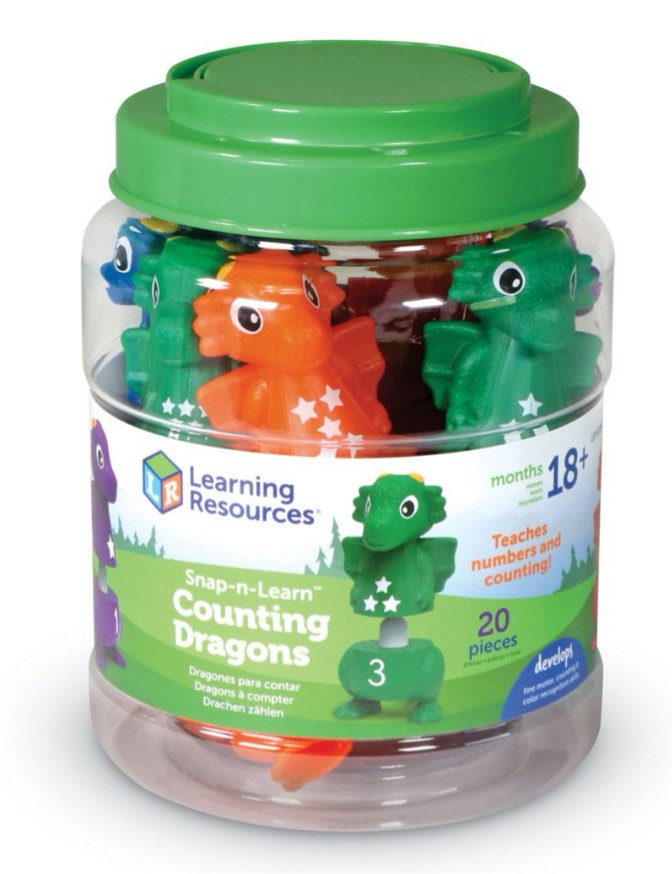 Learning Resources Snap-N-Learn Counting Dragons, Mixed Media