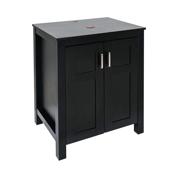 Wood Black 24 Inches Bathroom Vanity Without Mirror-HW1120